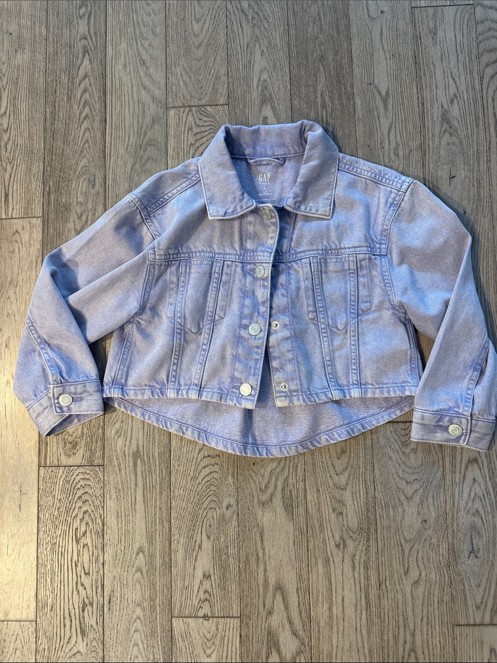 GAP Lavender Cropped Denim Jacket
